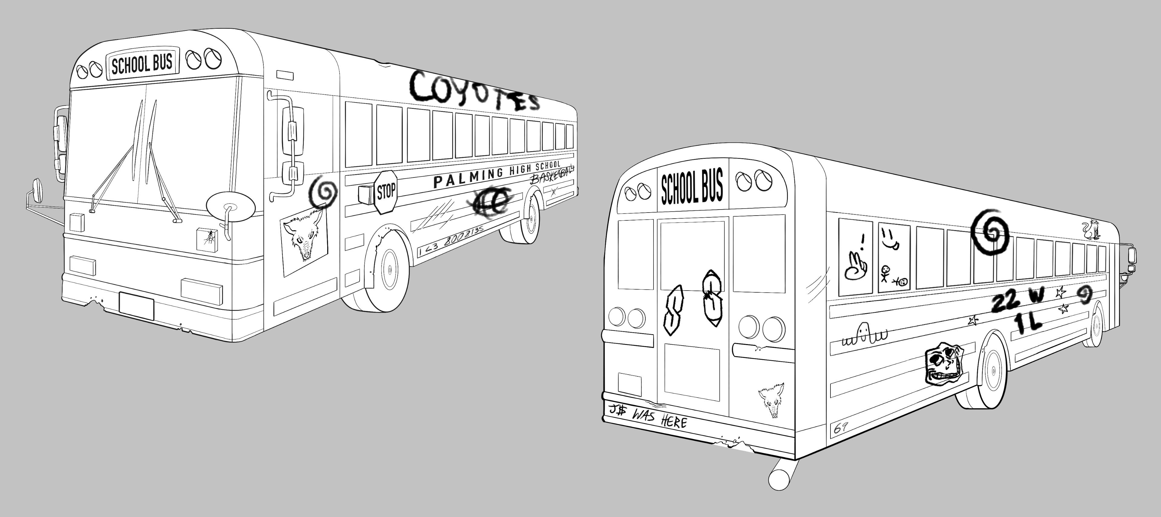 Basketball Team Bus Turnaround