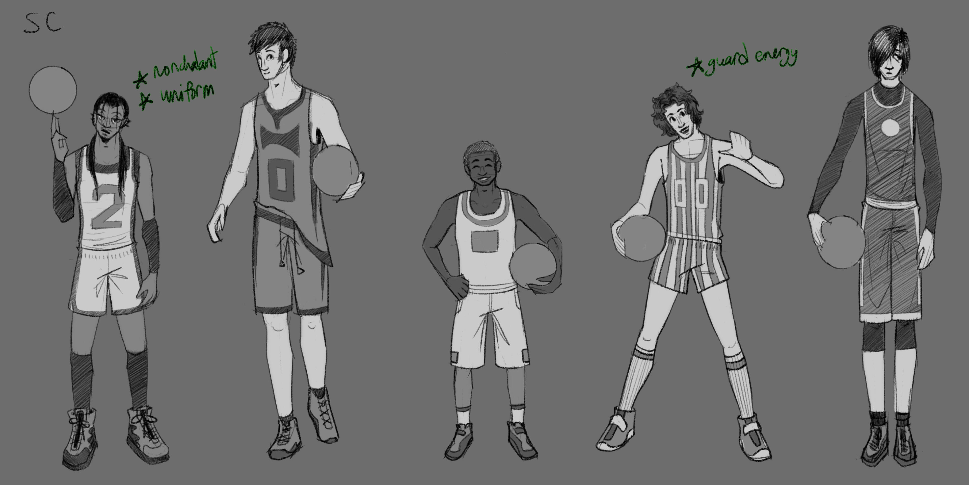 Supporting Character Sketches