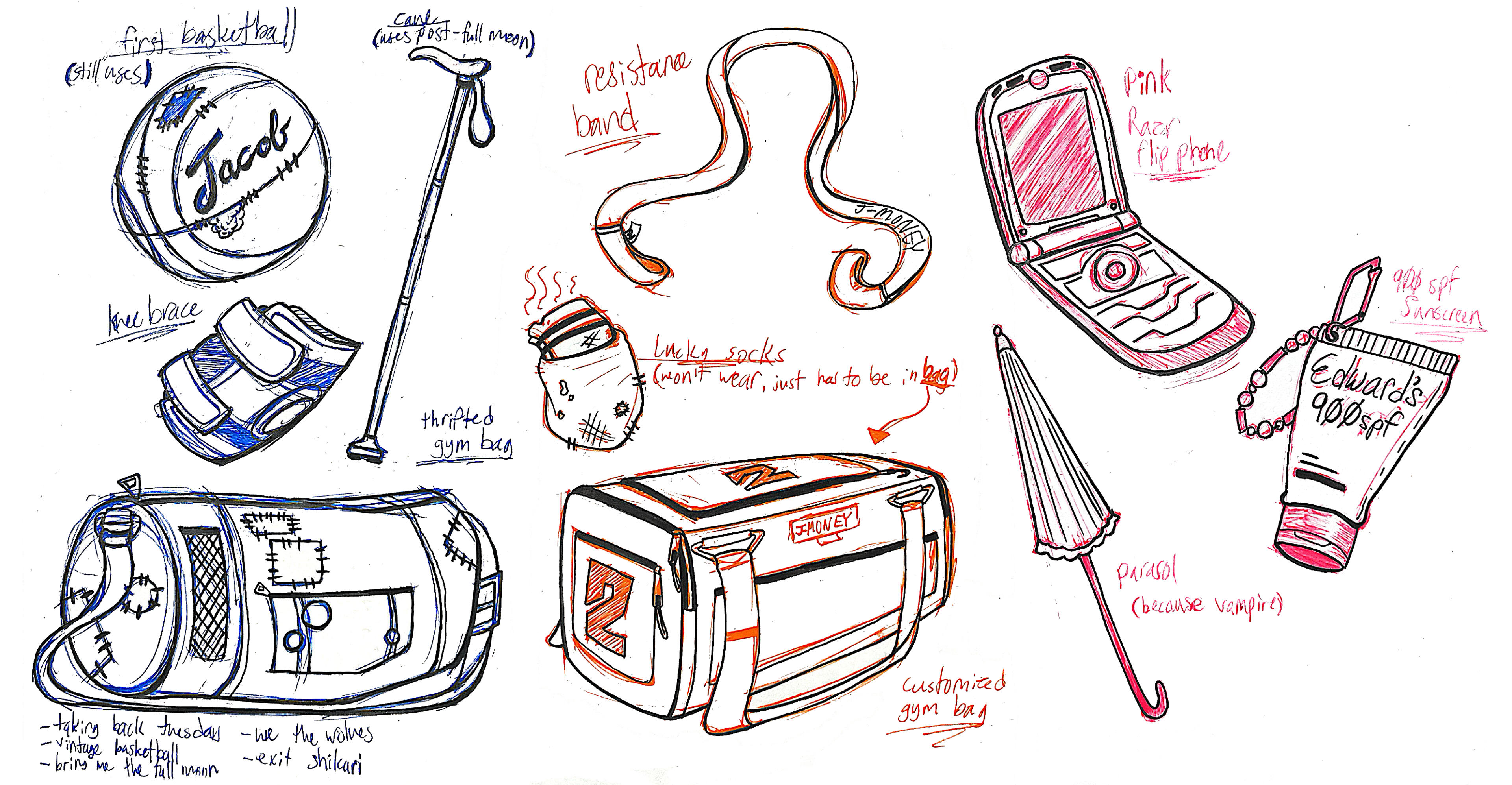 Prop Design Sketches